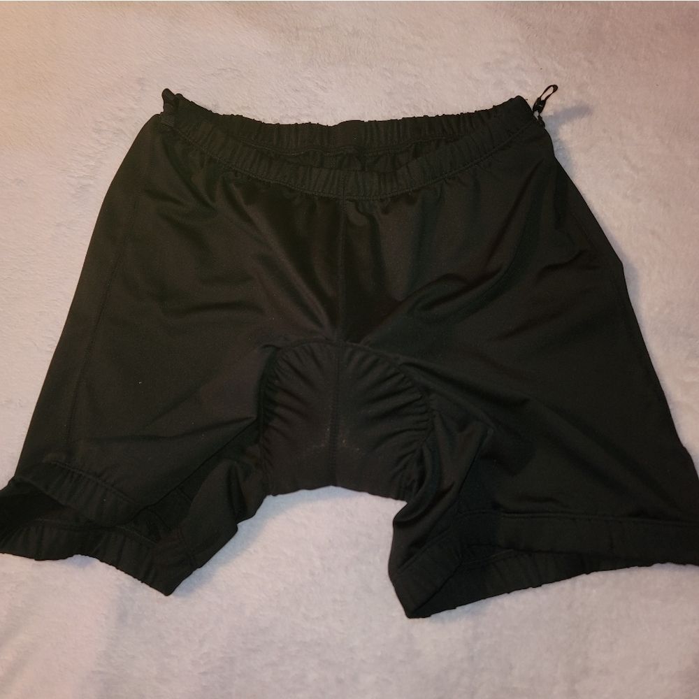 LL Bean Padded Black Cycling Compression Shorts Size M Biking Bicycling Spinning